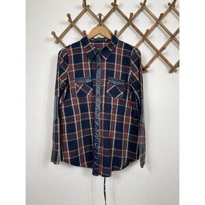 TOV "Holy" Plaid Hooded Shirt Size Medium